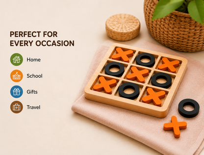 Wooden Tic Tac Toe Game