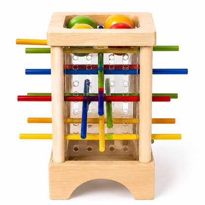 Wooden Color Stick Drop Activity Toy