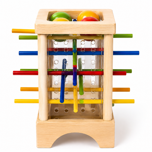 Wooden Color Stick Drop Activity Toy