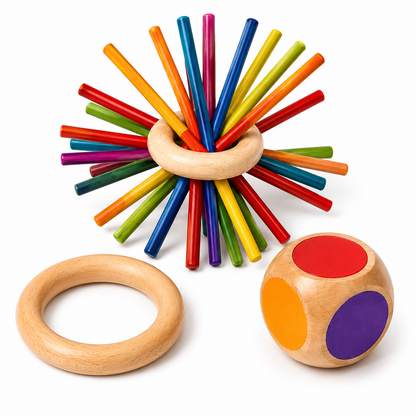 Wooden Color Stick Drop Activity Toy